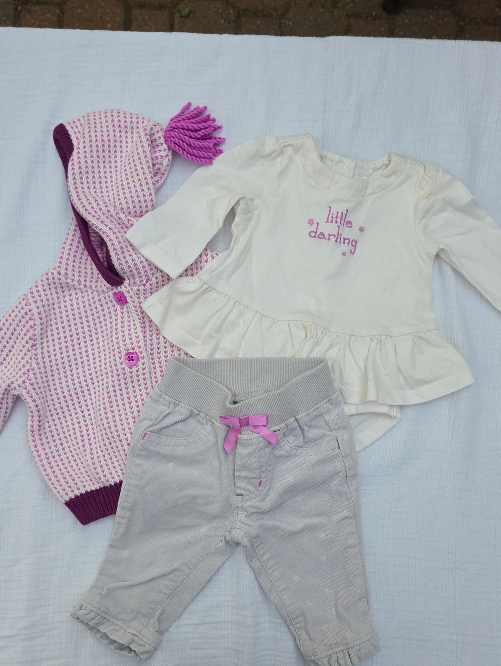 Gymboree Baby Purple/Gray 3 Piece Sweater Set (3 Mo)